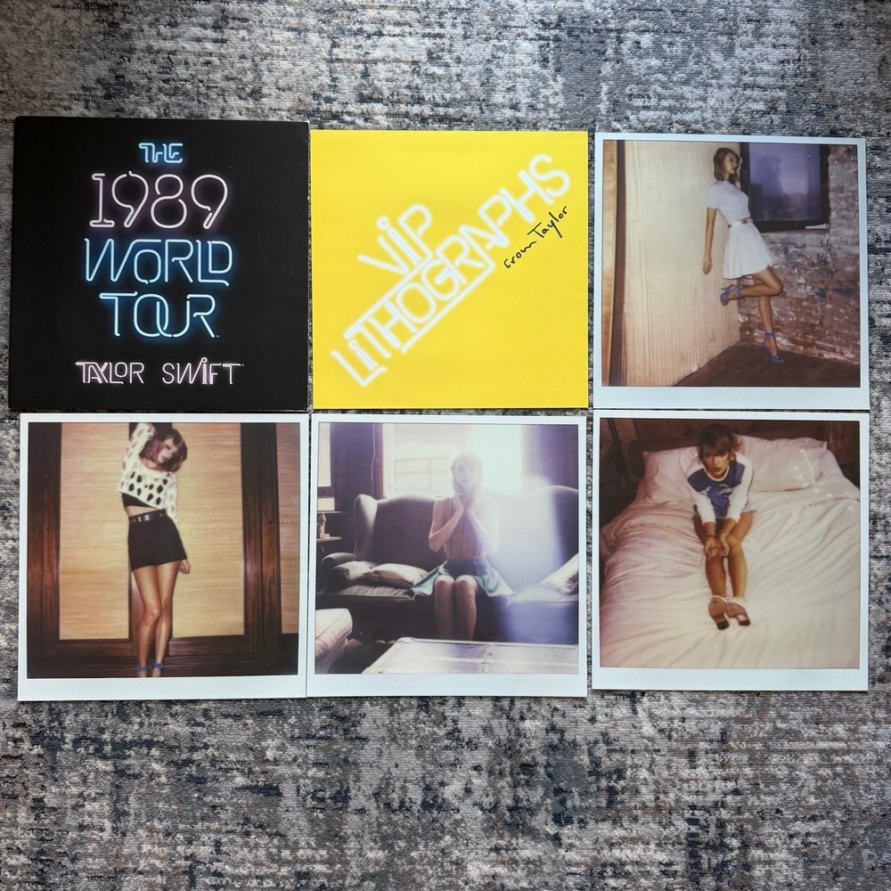 Taylor Swift 1989 Tour Lithograph Polaroid Set
